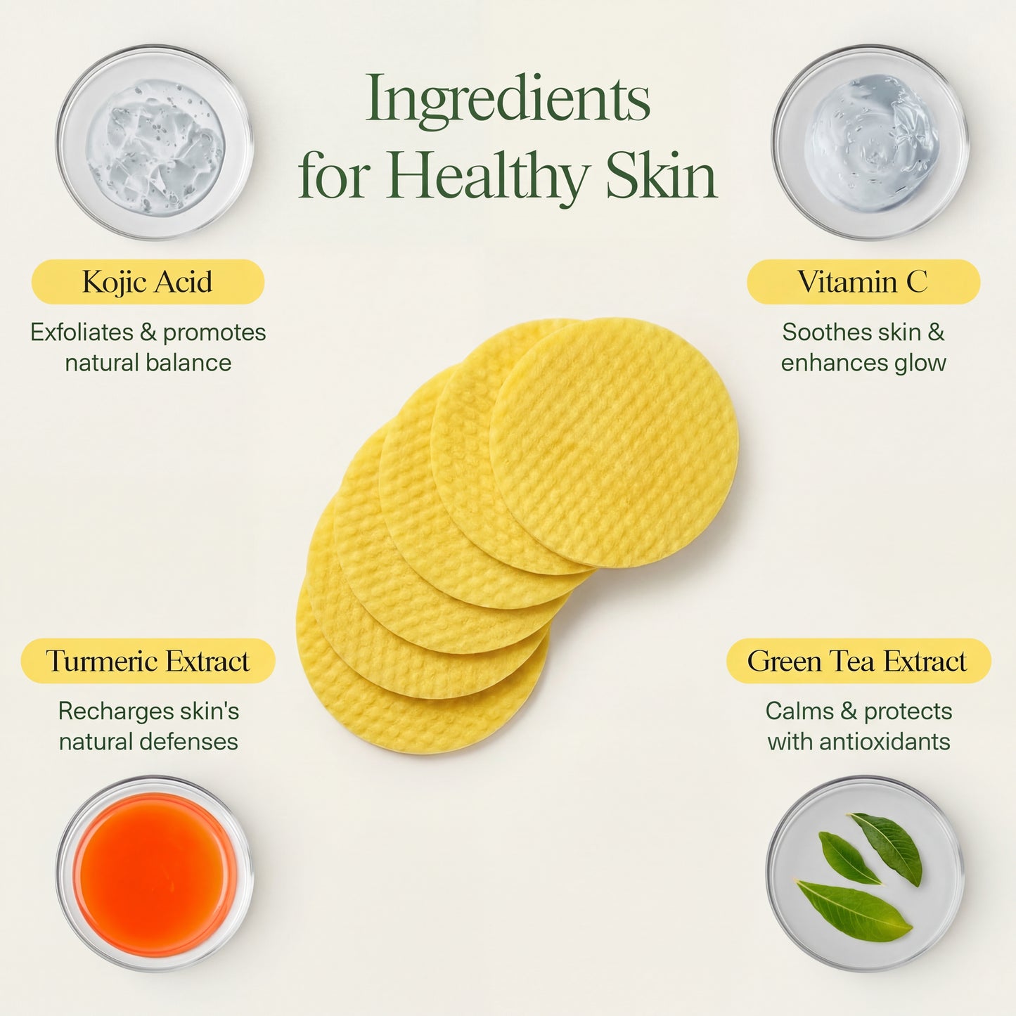 Turmeric Kojic Acid Cleansing Pads